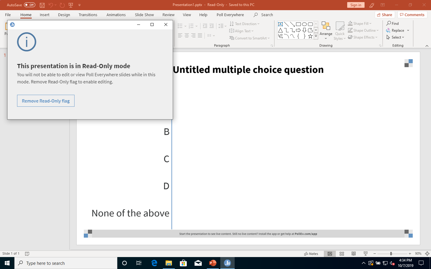 Windows Powerpoint add-ins Read-Only and Protected view errors – Poll  Everywhere